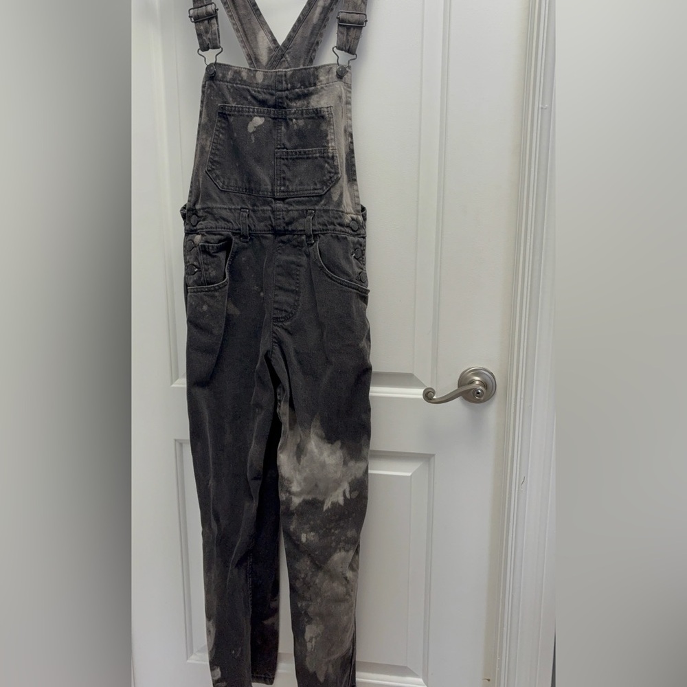 Free People Ziggy overalls in charcoal black wash Size XS We the Free denim - Picture 9 of 16